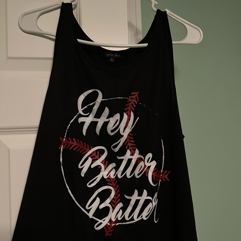 Hey Batter Batter - Black Tank Top